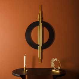 Wallity APT755LSAA Accesorio de Pared de Metal Decorativo Dorado y Negro